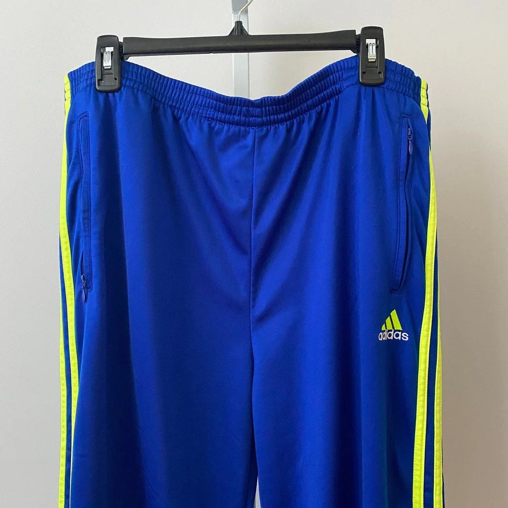 Adidas Sporty Rugged Relaxed Performance Outdoors Track Pants Large Blue